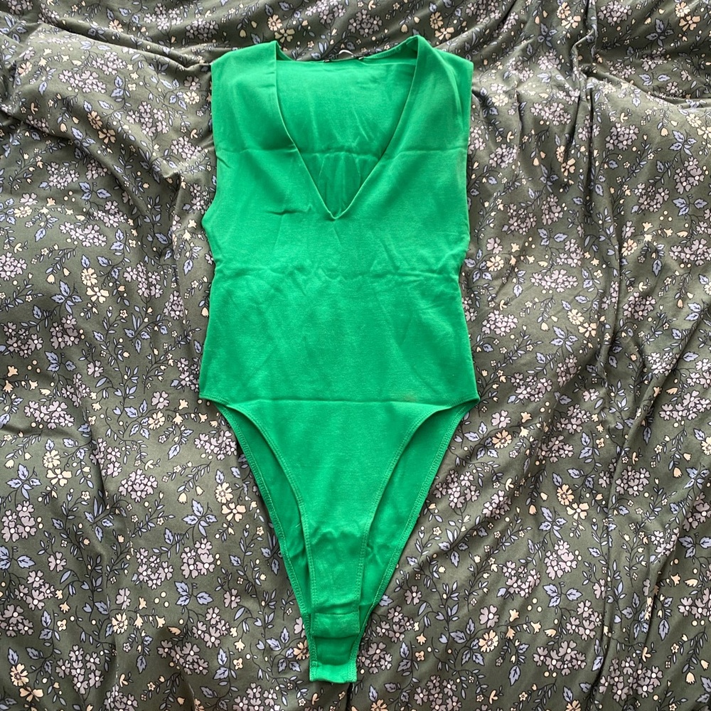 Zara green bodysuit